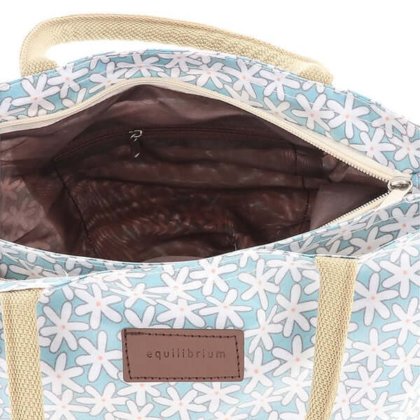 Daisies Wipeable Bag Teal
