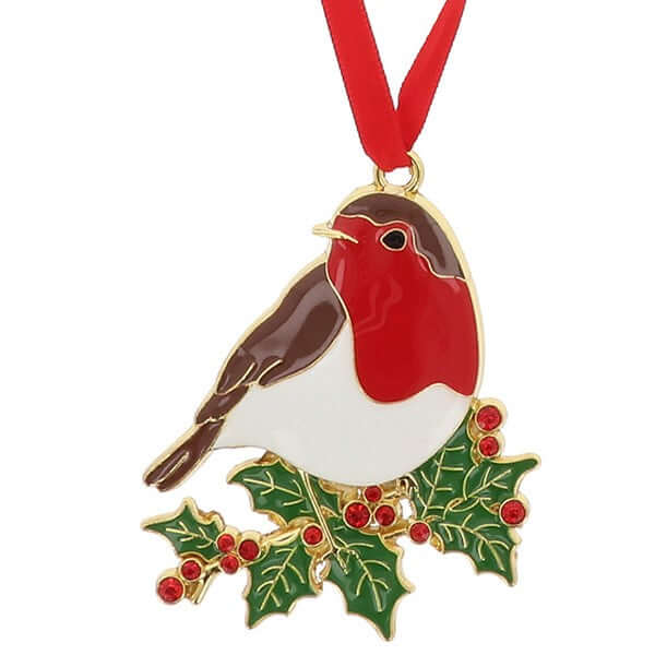 Xmas Treasures Robin On Holly