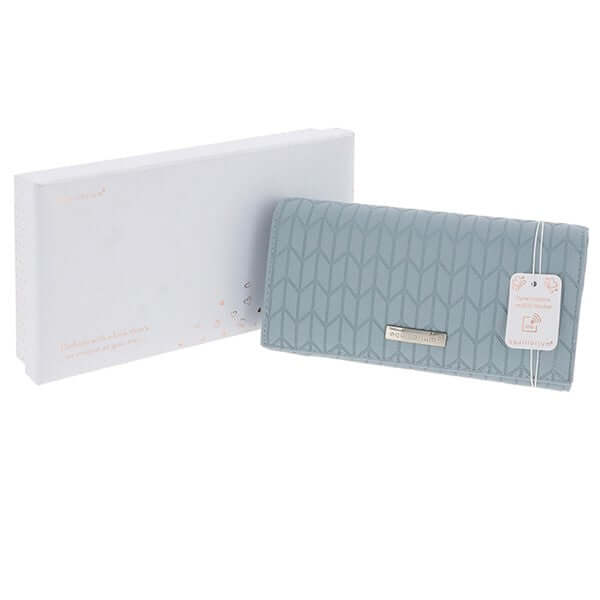 Embossed Modern Purse Large Grey