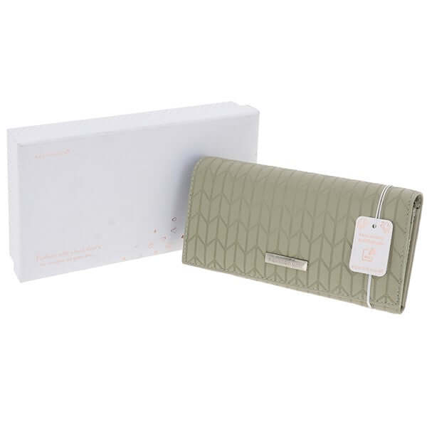 Embossed Modern Purse Large Sage