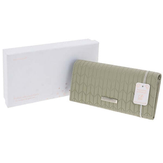 Embossed Modern Purse Large Sage