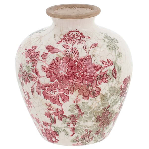 Misty Pink Garden Plum Vase Small