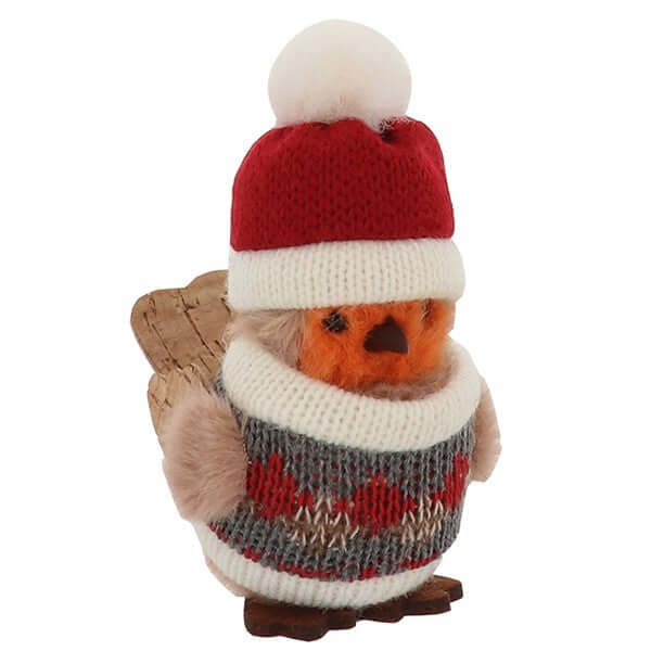 Christmas Jumper Robin Decoration Sitting
