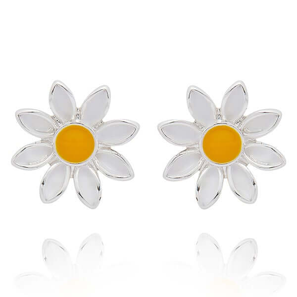 Ditsy Daisy Silver Plated Earrings