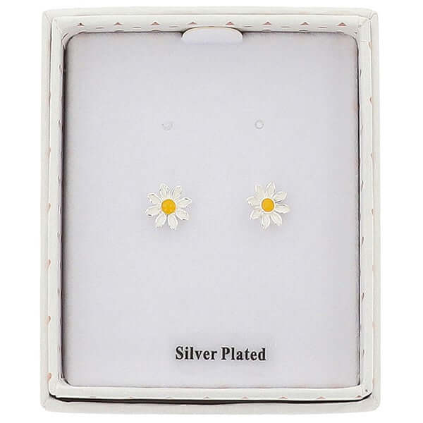 Ditsy Daisy Silver Plated Earrings