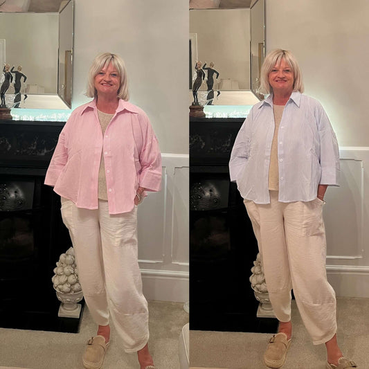 Margot Pastal Pin Stripe Blouse