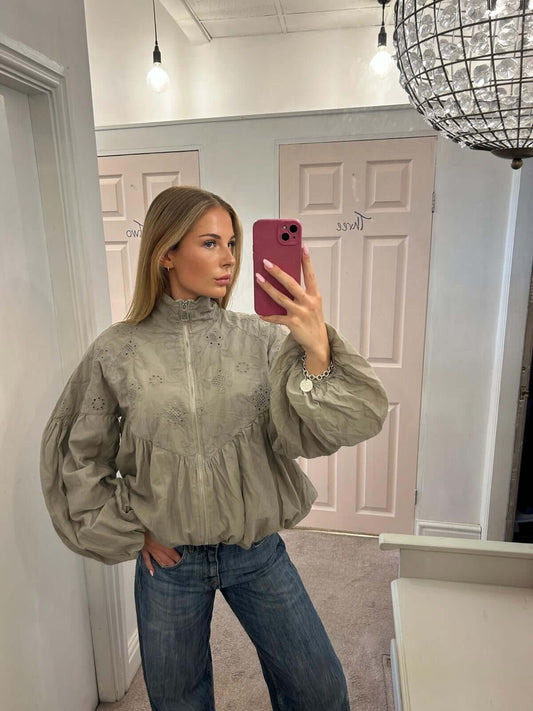 Broderie Anglaise Daisy Bomber Jacket
