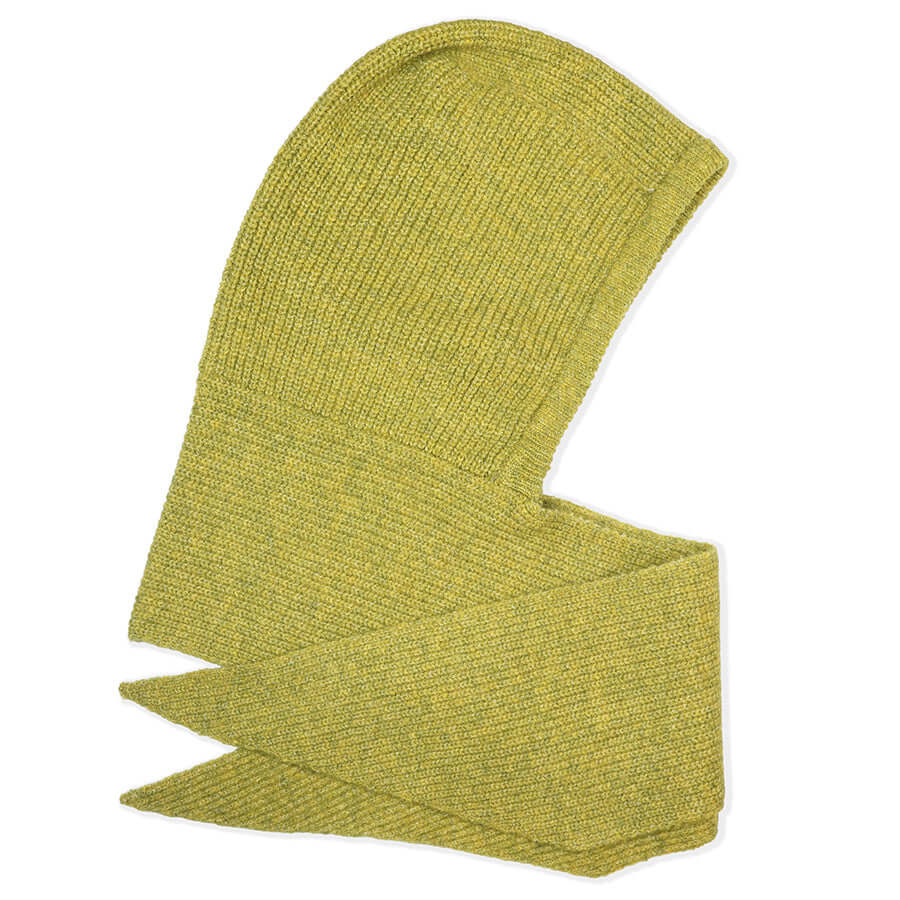 POM925 - Hermione chartreuse cosy hood/bonnet