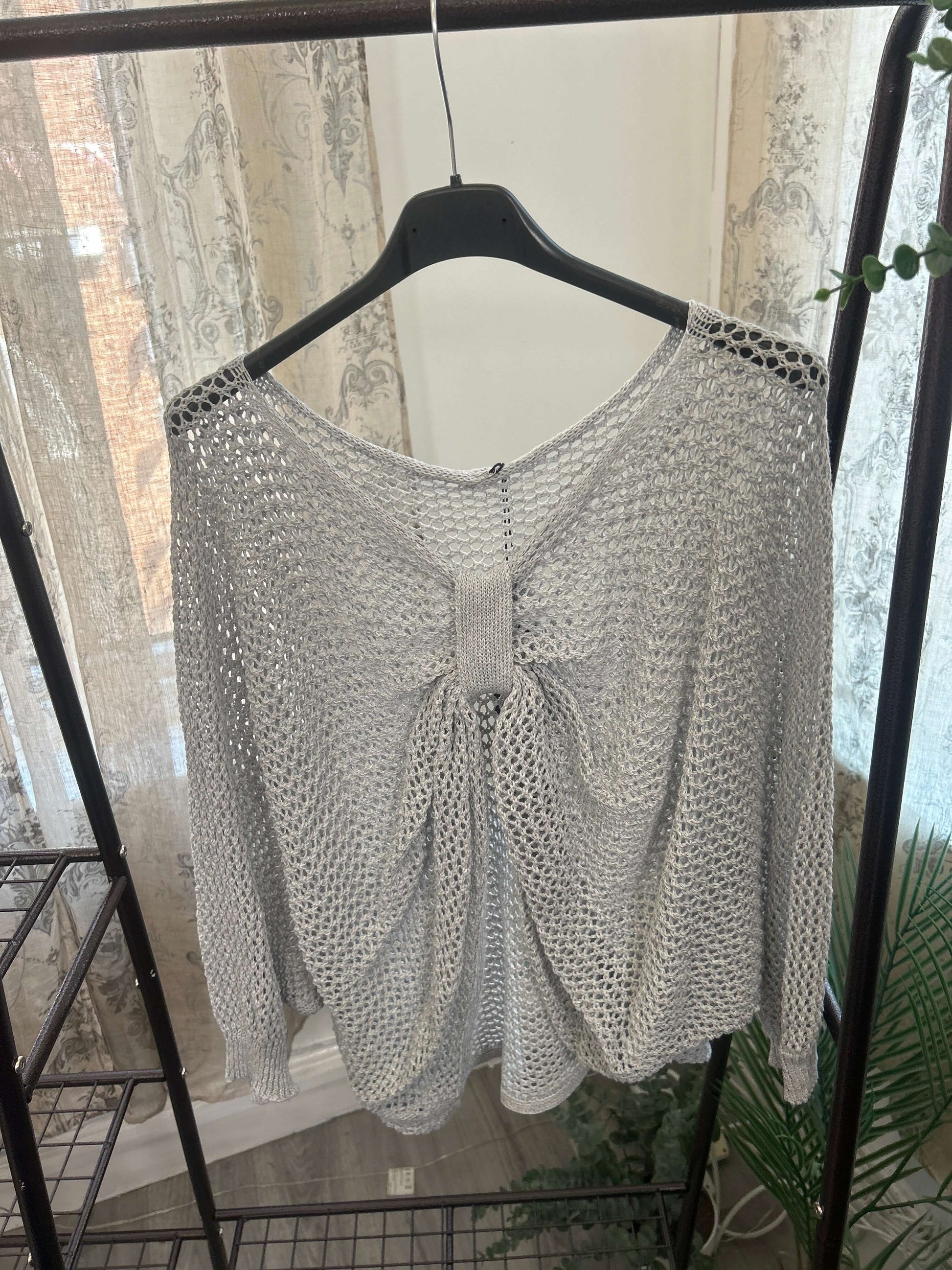 Chloe Loose Weave Drop Down Top