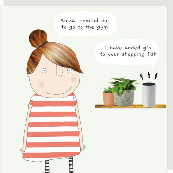 Alexa Gin Novelty Card