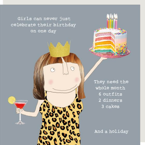 Girls Bday Novelty Card