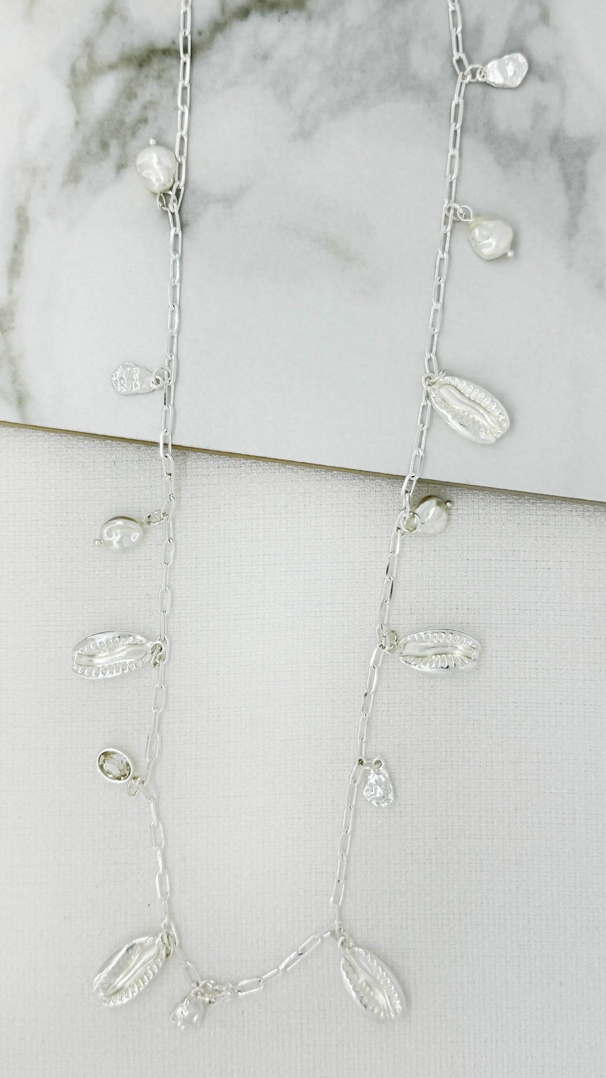 Envy Jewellery - Long silver charm necklace