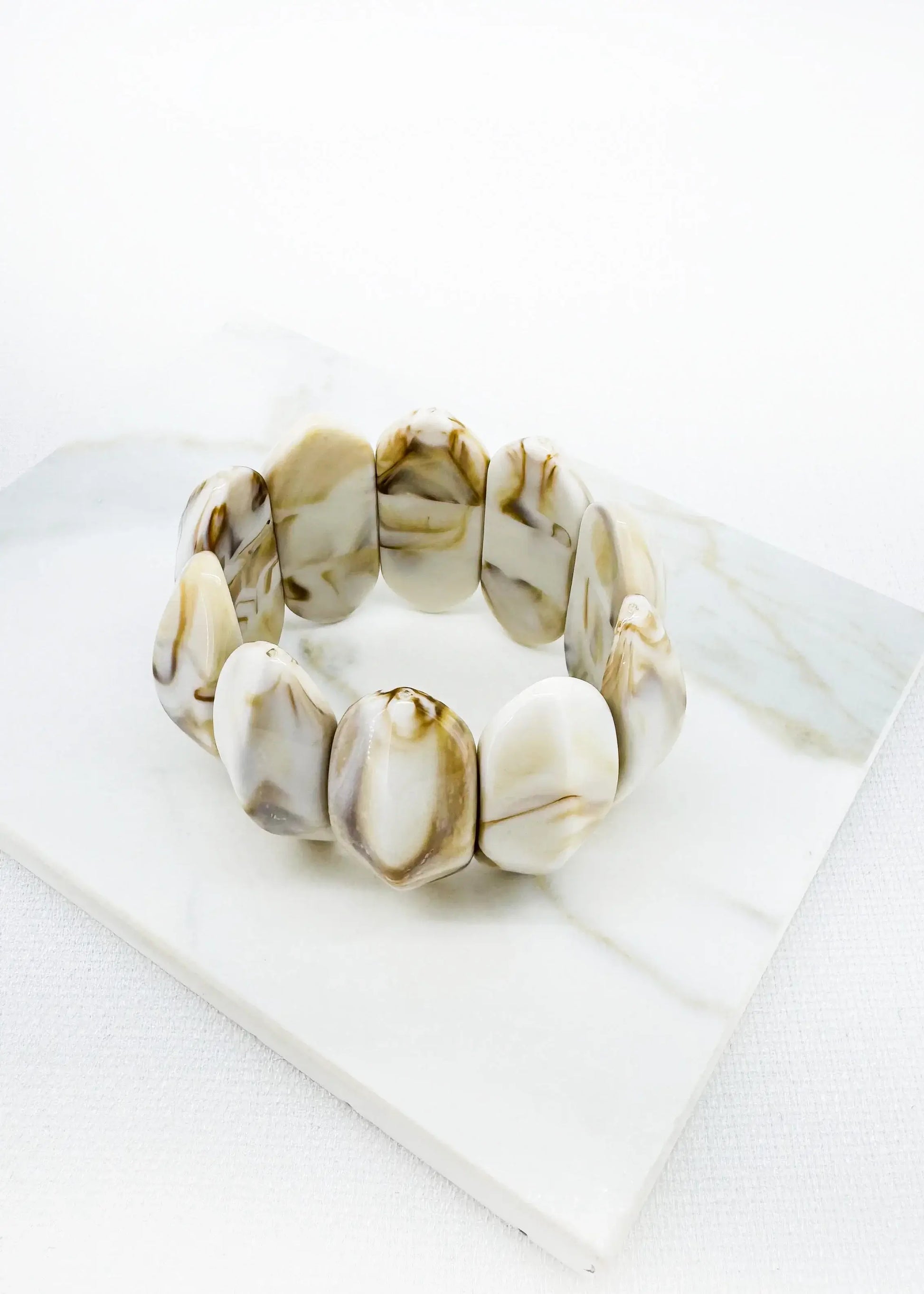 Envy Jewellery - Resin marble effect stretch bracelet