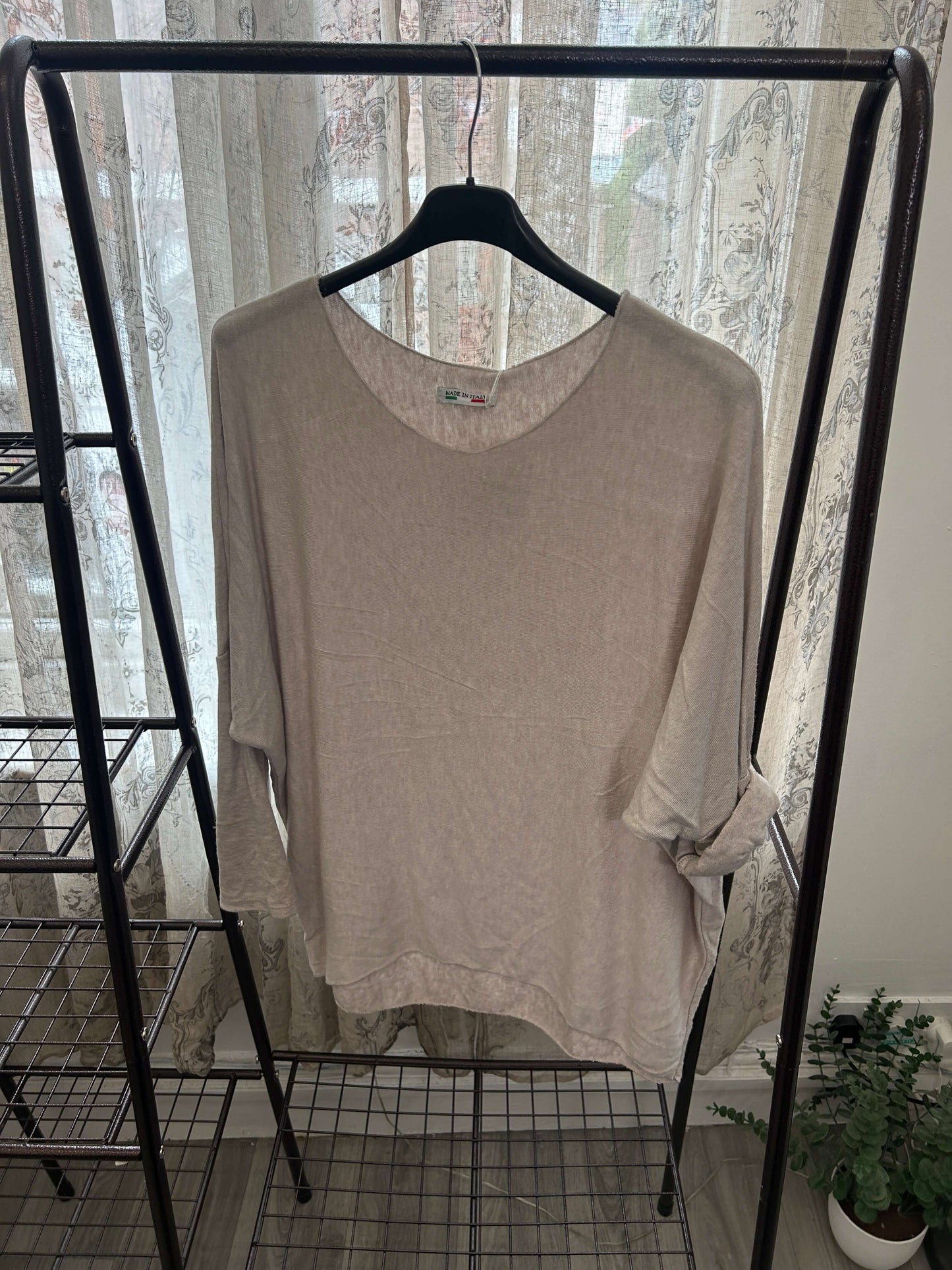 Ariel Curved Front Fine Knit Jumper