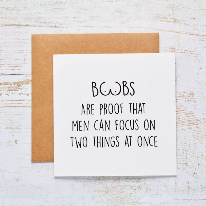 'Boobs' Novelty Card