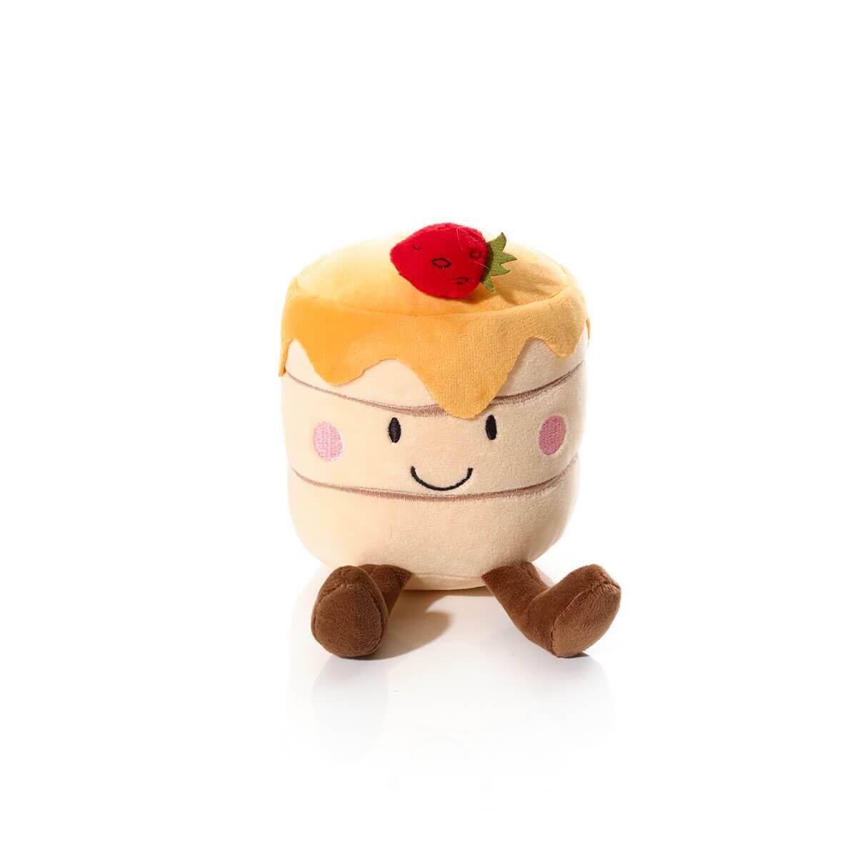 Plush Foodie Stack Of Pancakes With Strawberry