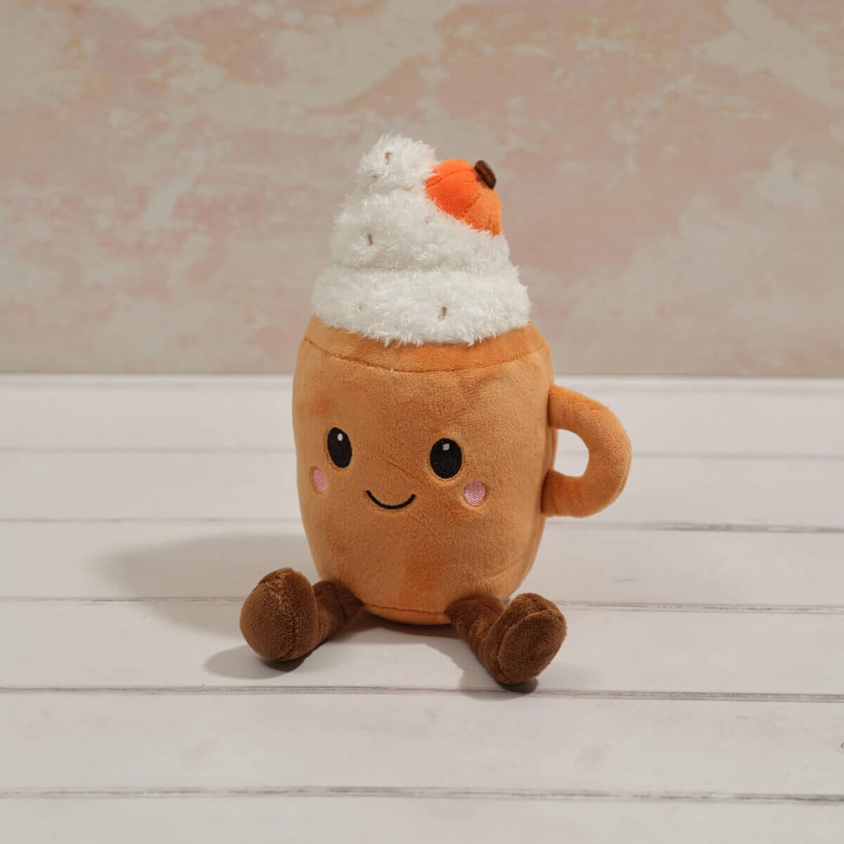 Plush Novelty Beanie Pumpkin Latte with Legs