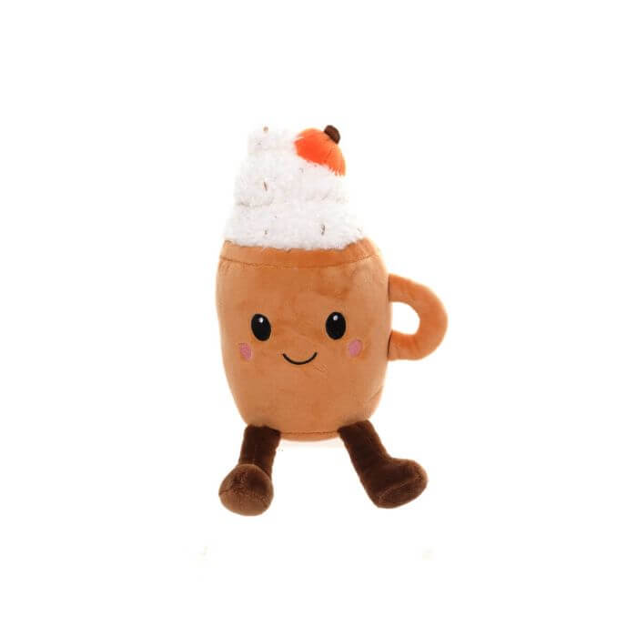 Plush Novelty Beanie Pumpkin Latte with Legs