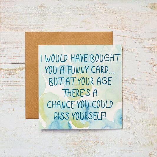 'At Your Age' Rude Birthday Card