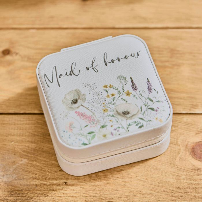 Wedding Maid of Honour Keepsake Jewellery Box