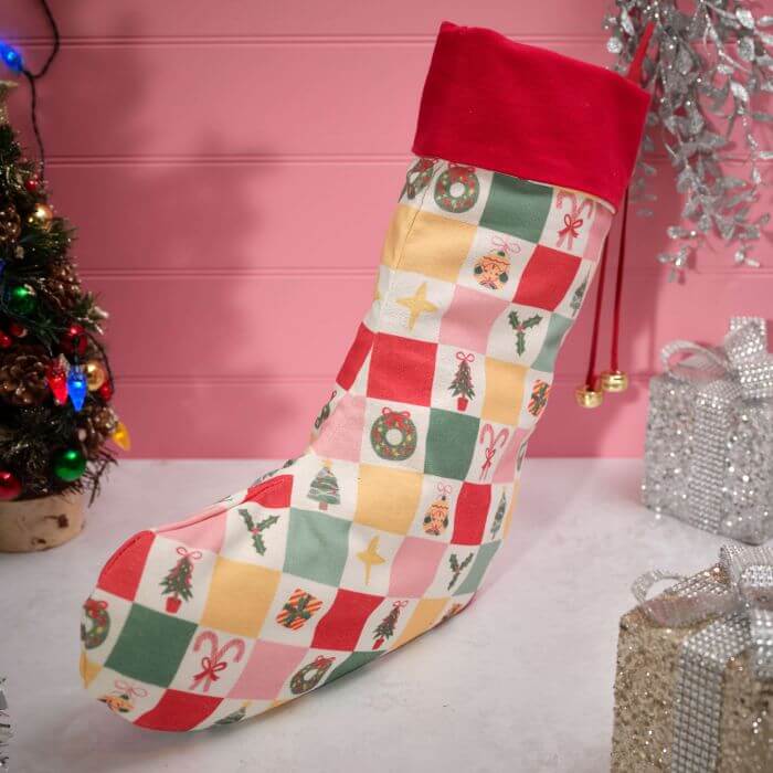 Kitschmas Hanging Christmas Stocking with bells