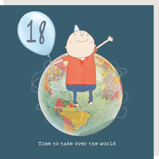 Boy 18 World Birthday Novelty Card