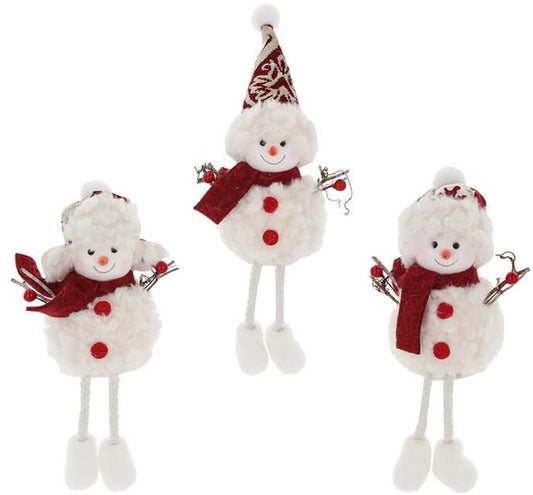 Christmas Joyful Snowman with Dangly Legs