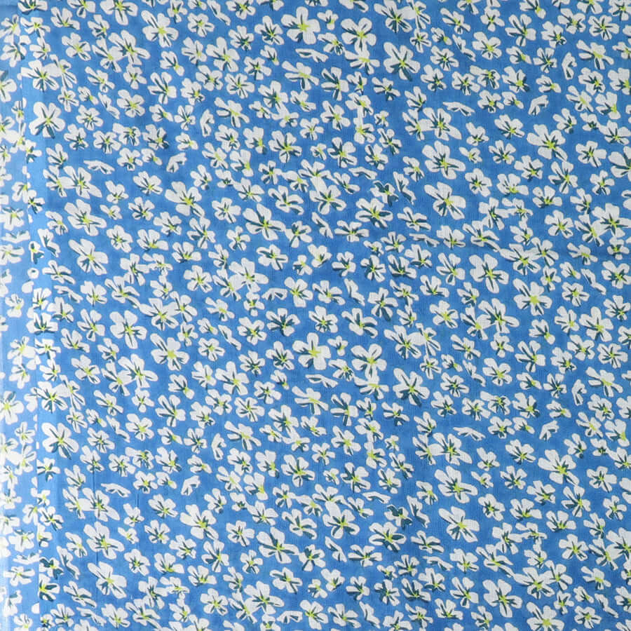 POM925 - Cobalt ditsy floral print modal scarf