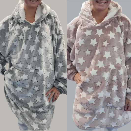 Star Print Snuggle Hoodie