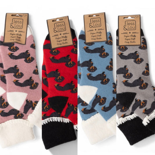 Jess & Lou - Super Cosy Dachshund Cuffed Socks