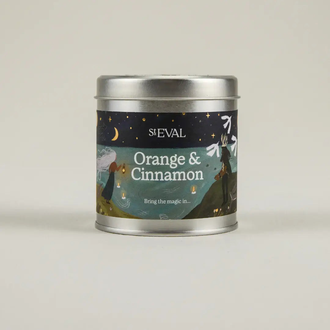 St Eval Artisan Candles - Christmas Orange & Cinnamon Scented Tin Candle