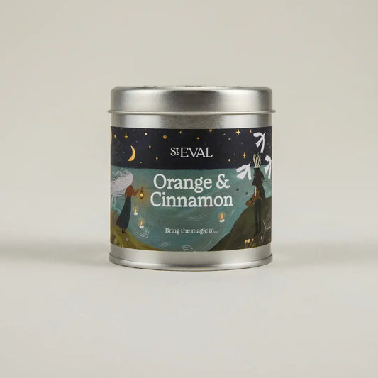 St Eval Artisan Candles - Christmas Orange & Cinnamon Scented Tin Candle