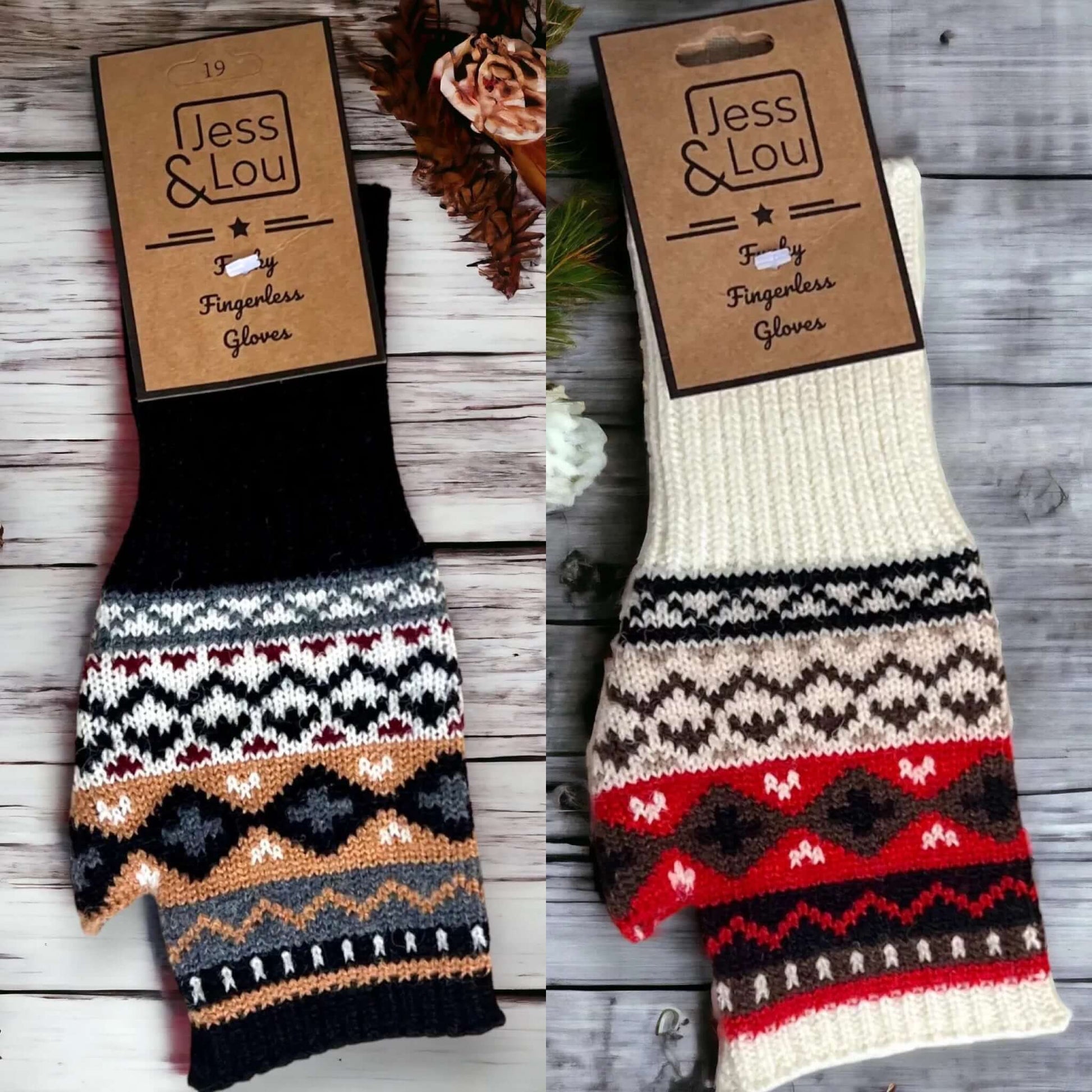 Jess & Lou - Nordic Fingerless Glove/Wrist Warmer