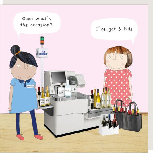 Three Kids Novelty Card