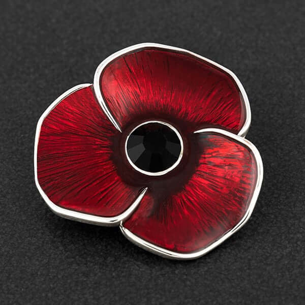 Equilibrium Silver Plated Delicate Poppy Brooch