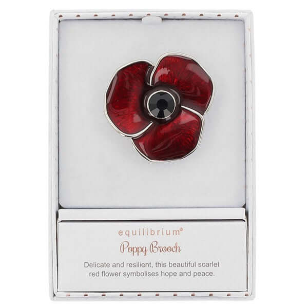 Equilibrium Silver Plated Delicate Poppy Brooch