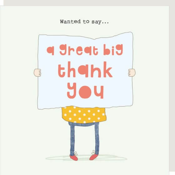 Big Thanks Novelty Card