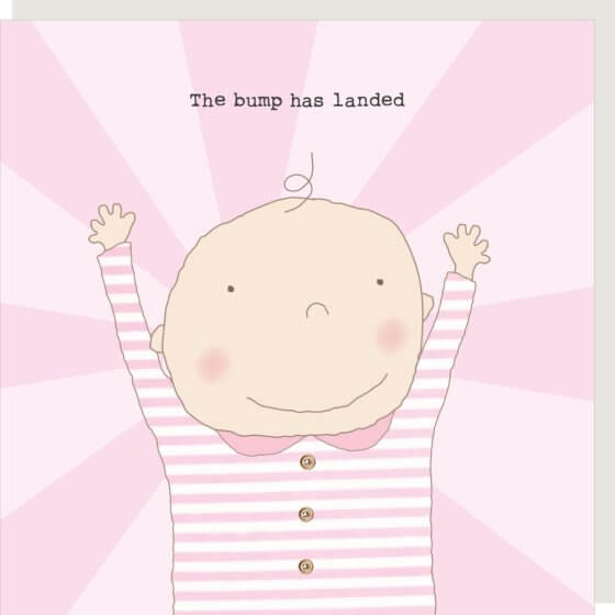 Girl Bump Landed Novelty Card