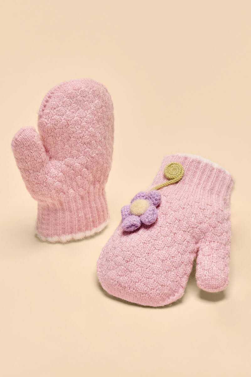 Powder Design Powder Pals Mittens - Perfect Pansy in Pink