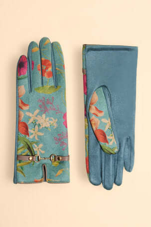 Powder Design Kylie Faux Suede Gloves - Hummingbird at Dusk