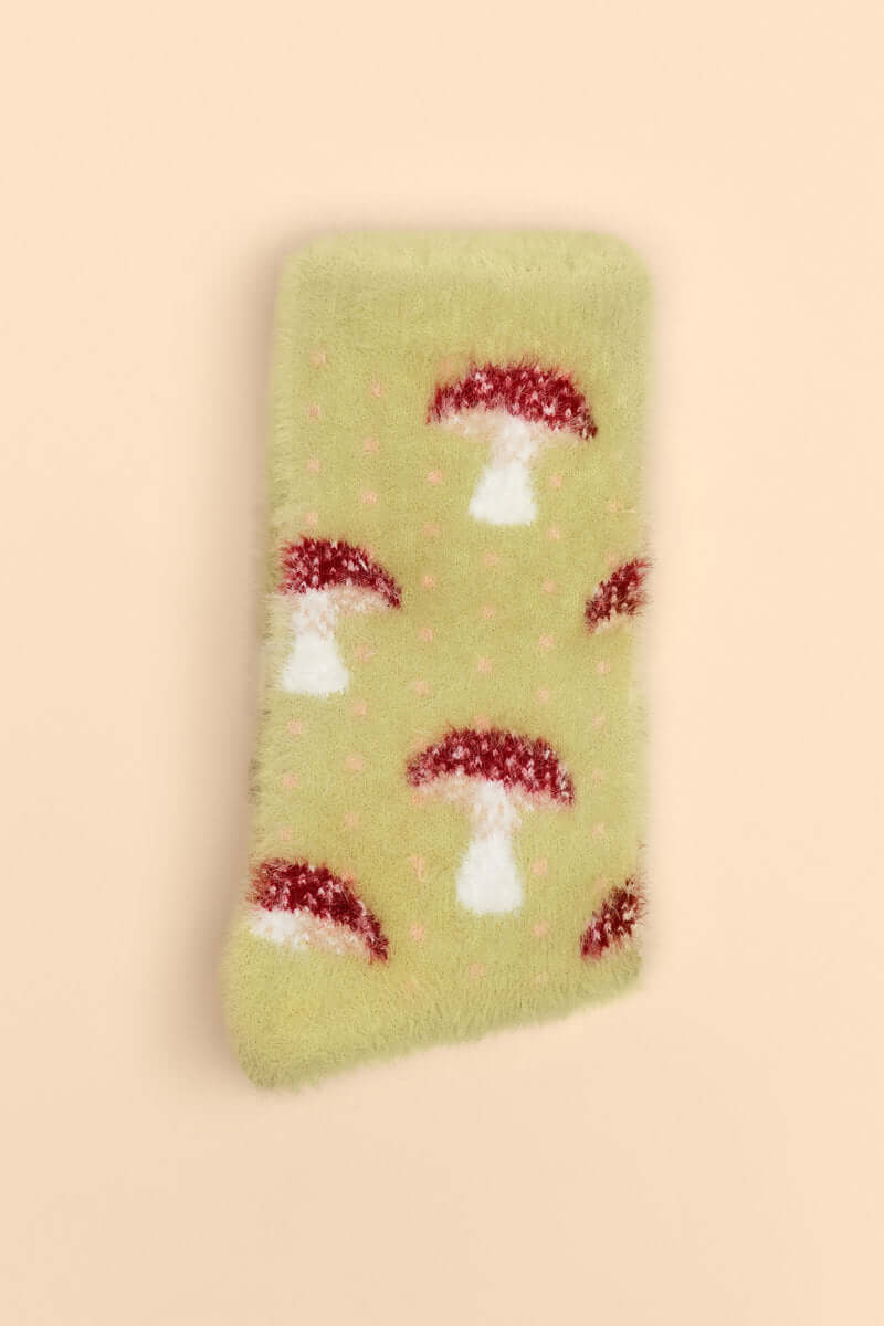 Powder Design Tiny Toadstools Fuzzy Slipper Socks