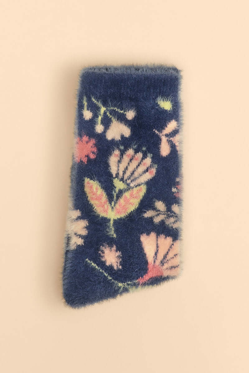 Powder Design Watercolour Flowers Fuzzy Slipper Socks