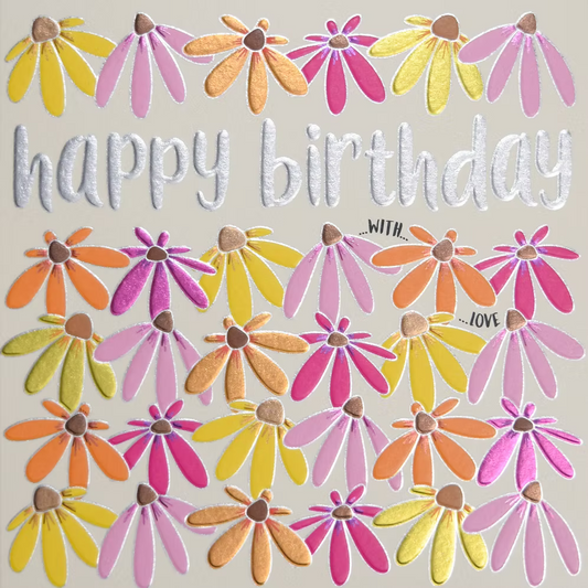 Wendy Jones-Blackett Happy Birthday (Ecinachea) Card