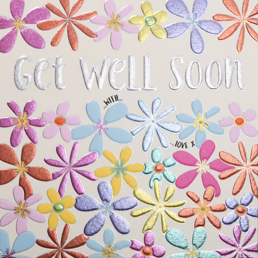 Wendy Jones-Blackett Get Well Soon (Flowers) Card