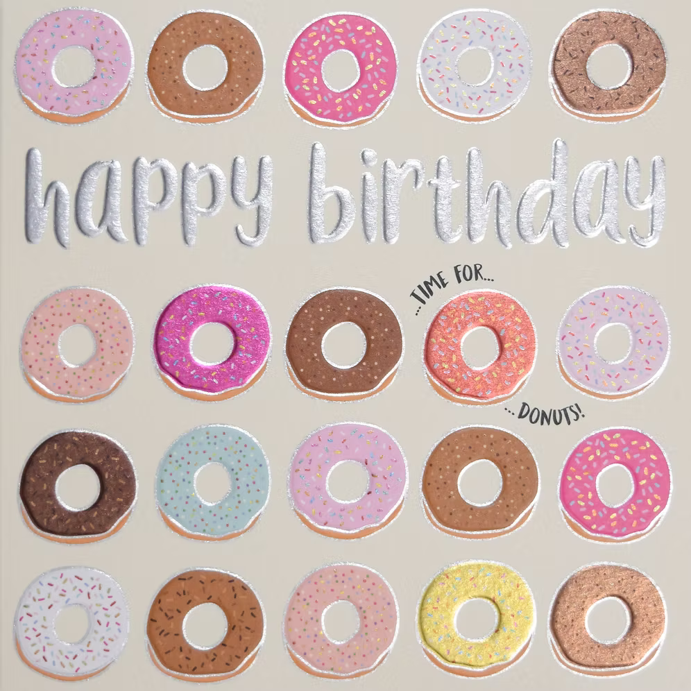 Wendy Jones-Blackett Happy Birthday (Doughnuts) Card