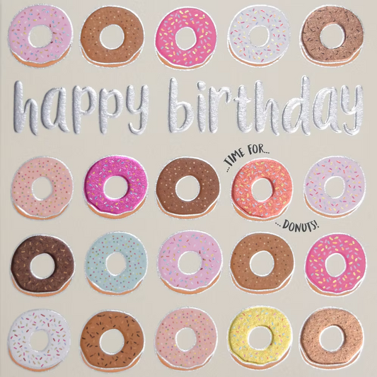 Wendy Jones-Blackett Happy Birthday (Doughnuts) Card