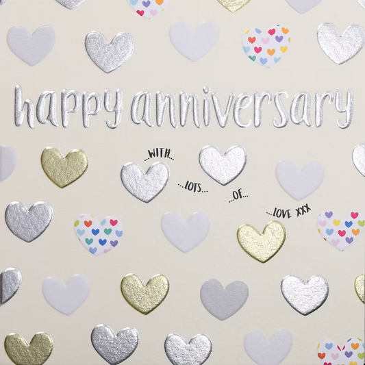 Wendy Jones-Blackett Anniversary (Hearts) Card