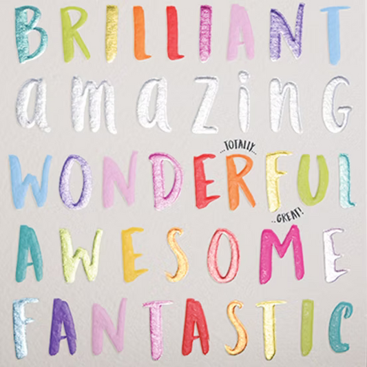 Wendy Jones-Blackett Amazing (Font) Card