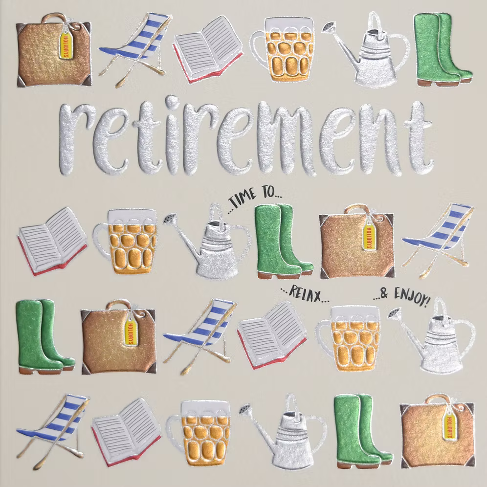 Wendy Jones-Blackett Happy Retirement (Male) Card