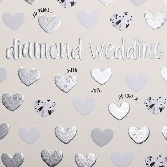Wendy Jones-Blackett Diamond Anniversary (Hearts) Card